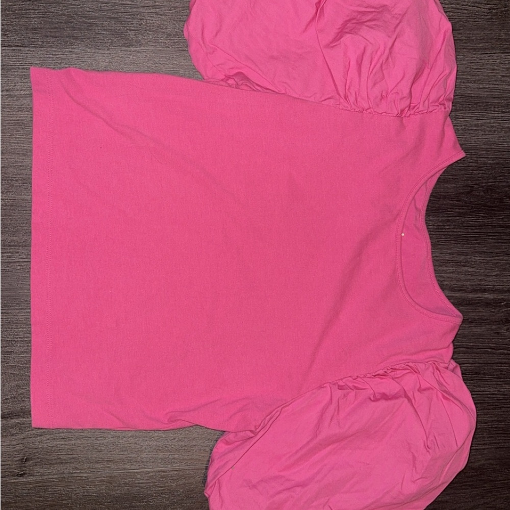 Pink Puff Sleeve Top